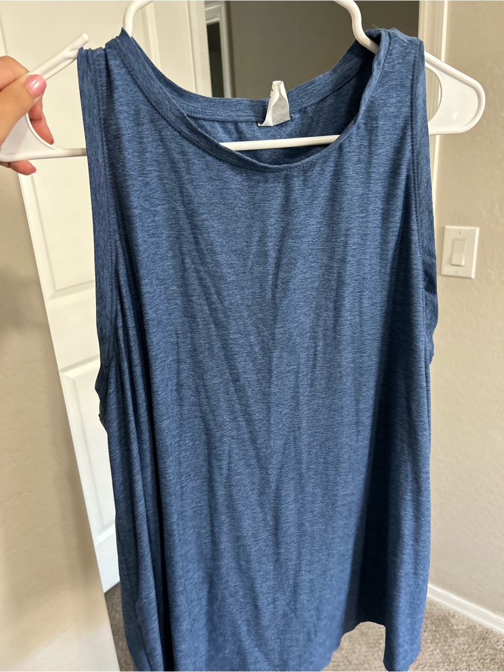 Athletic Works Blue Sleeveless Tank Top